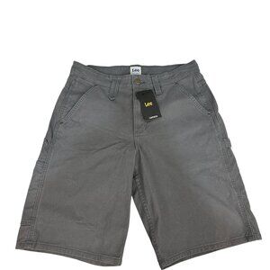 Lee Carpenter Workwear Mens Shorts Size 30 Durable Cotton Blend Painters Gray